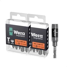 Wera 11 Piece 855/4 Impaktor Pozi Screwdriver Bit Set 