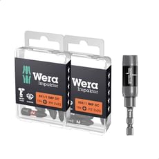 Wera 21 Piece 851/855/1 Impaktor Phillips and Pozi Screwdriver Bit Set 