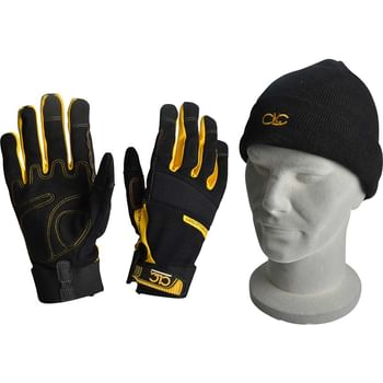 Kunys Flexible Construction Gloves and Beanie Hat