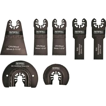 Faithfull 7 Piece Oscillating Multi Tool Blade Set