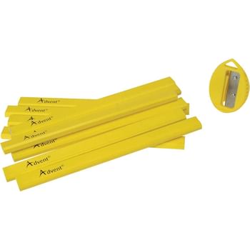 Advent 10 Piece Carpenter's Pencils and Sharpener
