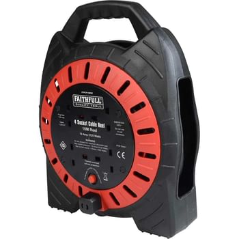 Faithfull Semi Enclosed Cable Reel 240V