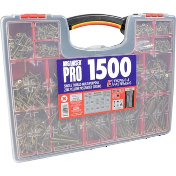 Forgefix 1500 Piece Screw Assortment Case