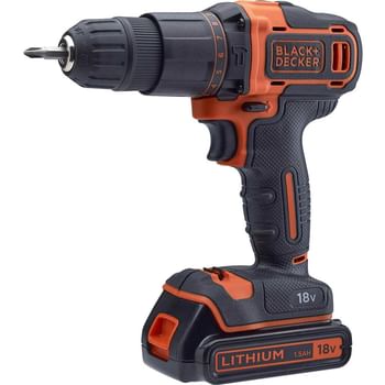 Black and Decker BCD700S1 18v Cordless Combi Drill and 120 Accessories