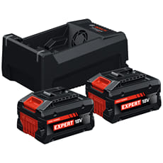 Bosch Expert PRO BLUE 18v Cordless EXBA 2 Battery 5.5ah and Charger Set