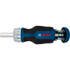 Bosch Stubby Ratchet Screwdriver with 6 Screwdriver Bits