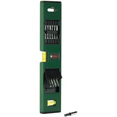 Bosch Spirit Level and Integrated 17 Piece Screwdriver Bit Set