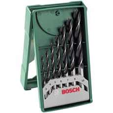 Bosch 7 Piece Mini X Line Brad Point Wood Drill Bit Set