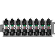 Bosch PRO 8 Piece Impact Control Pozi PZ2 Screwdriver Bit Set