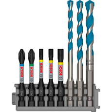 Bosch 8 Piece Impact Screwdriver and Multi Construction Drill Bit Set