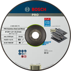 Bosch PRO Inox Thin Metal Steel Cutting Disc