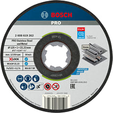 Bosch PRO X Lock Inox Flat Thin Metal Fast Cutting Disc