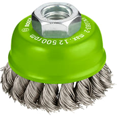 Bosch PRO 0.35mm Inox Knotted Wire Cup Brush