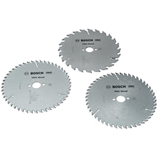 Bosch PRO 3 Piece Optiline Wood Cutting Circular Saw Blade Set 160mm