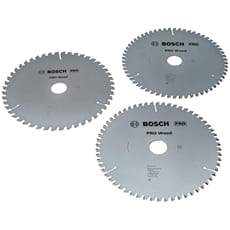 Bosch PRO 3 Piece Optiline Wood Cutting Circular Saw Blade Set 216mm