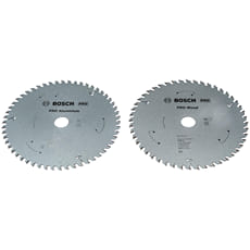 Bosch PRO 2 Piece Aluminium and Wood Cutting Circular Saw Blade Set 165mm