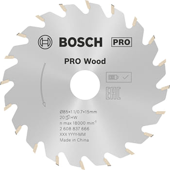 Bosch PRO Cordless Wood Cutting Circular Saw Blade