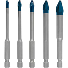 Bosch EXPERT 5 Piece HEX-9 Hard Ceramic 10x Longer Hard Ceramic Porcelain Tile Drill Bit Set