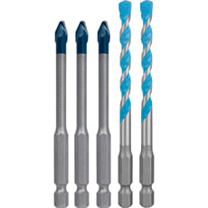 Bosch EXPERT 5 Piece 6mm HEX-9 Hard Ceramic Tile and Multi Construction Drill Bit Set
