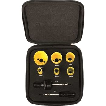 Starrett KFC06021 8 Piece Electricians Hole Saw Set