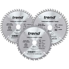 Trend CRAFTPRO 3 Piece 160mm Circular Saw Blade Set Trend CRAFTPRO 3 Piece 160mm Circular Saw Blade Set