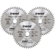 Trend CRAFTPRO 3 Piece 160mm Circular Saw Blade Set Trend CRAFTPRO 3 Piece 160mm Circular Saw Blade Set