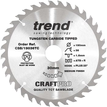 Trend CRAFTPRO Wood Cutting Saw Blade for DeWalt DCS575