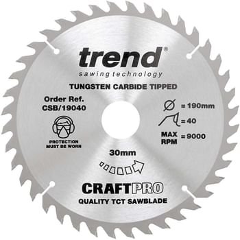 Trend CRAFTPRO Non Stick Wood Cutting Saw Blade