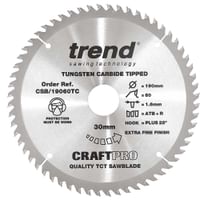 Trend CRAFTPRO Wood Cutting Saw Blade for DeWalt DCS575