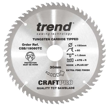 Trend CRAFTPRO Wood Cutting Saw Blade for DeWalt DCS575