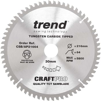 Trend CRAFTPRO Aluminium and Plastic Cutting Saw Blade