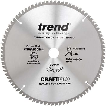 Trend CRAFTPRO Aluminium and Plastic Cutting Saw Blade Trend CRAFTPRO Aluminium and Plastic Cutting Saw Blade