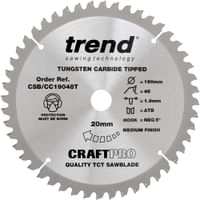Trend Craft Anti Kickback Thin Kerf Circular Saw Blade