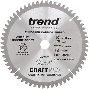 Trend Craft Anti Kickback Thin Kerf Circular Saw Blade