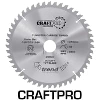 Trend CRAFTPRO Wood Cutting Cordless Mitre Saw Blade 