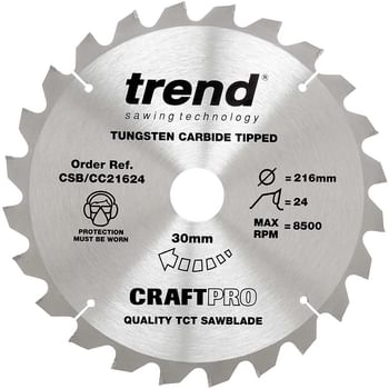Trend CRAFTPRO Wood Cutting Mitre Saw Blade