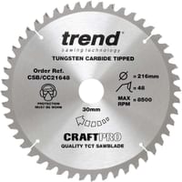 Trend CRAFTPRO Wood Cutting Mitre Saw Blade