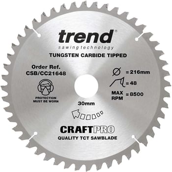Trend CRAFTPRO Wood Cutting Mitre Saw Blade