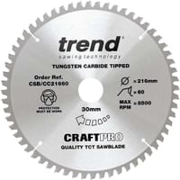 Trend CRAFTPRO Wood Cutting Mitre Saw Blade