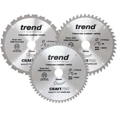Trend CRAFTPRO 3 Piece 216mm Circular Saw Blade Set Trend CRAFTPRO 3 Piece 216mm Circular Saw Blade Set