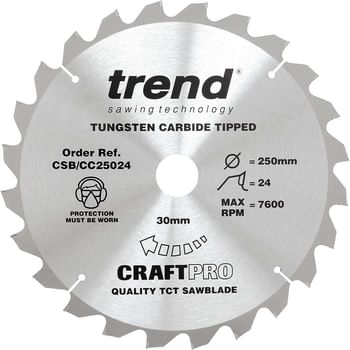 Trend CRAFTPRO Wood Cutting Mitre Saw Blade