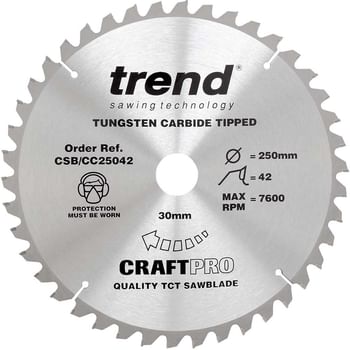Trend CRAFTPRO Wood Cutting Mitre Saw Blade