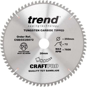 Trend CRAFTPRO Wood Cutting Mitre Saw Blade