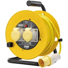 Draper Twin Socket Cable Extension Reel 110v