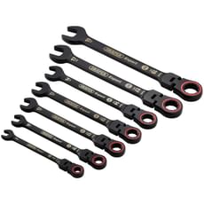 Draper Expert 7 Piece Hi-Torq Flexible Head Ratchet Combination Spanner Set