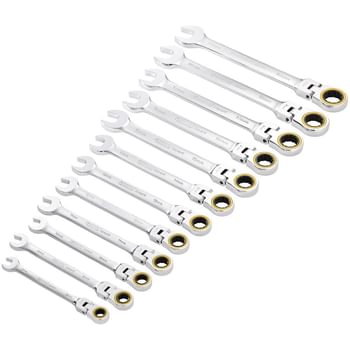 Draper Expert 12 Piece Hi-Torq Flexible Head Ratchet Combination Spanner Set