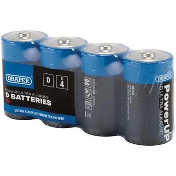 Draper Powerup Ultra Alkaline D Cell Batteries