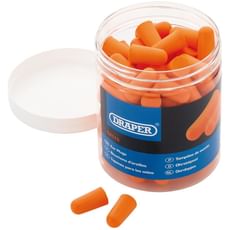 Draper Disposable Ear Plugs in Plastic Tub