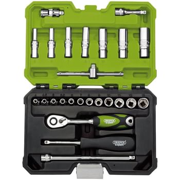 Draper Expert 25 Piece 1/4" Drive Socket Set Metric
