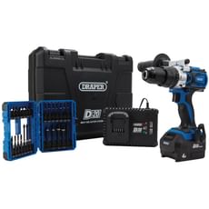 Draper PTKD20/OCT/1 D20 20v Cordless Brushless Combi Drill Kit